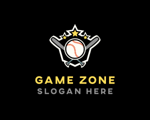 Baseball Game Shield logo design