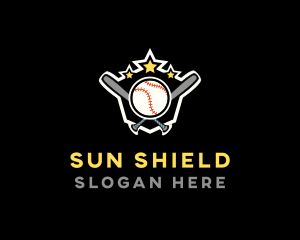 Baseball Game Shield logo design