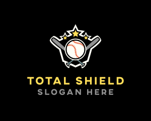 Baseball Game Shield logo design