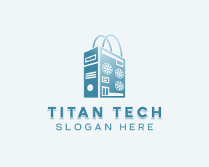 Computer Tech Market logo design