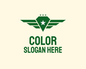 Pilot School - Star Diamond Wings logo design