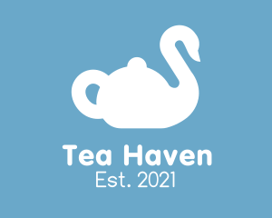 Teapot Kettle Swan logo design