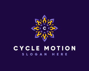 Simple Flower Motion logo design