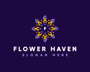 Simple Flower Motion logo design