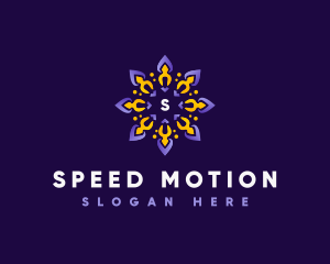 Simple Flower Motion logo design