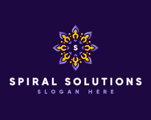 Simple Flower Motion logo design