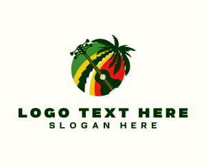 Acoustic - Jamaican Guitar Reggae logo design