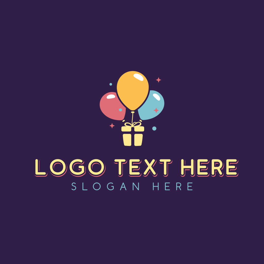 Balloon Birthday Gift Logo | BrandCrowd Logo Maker