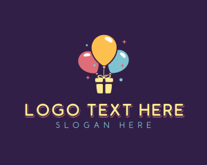 Party Store - Balloon Birthday Gift logo design