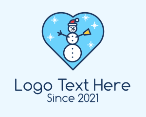 Frozen - Christmas Showman Heart logo design