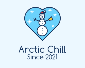 Freezing - Christmas Showman Heart logo design