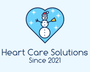 Christmas Showman Heart  logo design