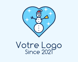 Winter - Christmas Showman Heart logo design