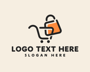 Buy - Shopping Bag Cart logo design