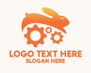 Cog Wheel - Rabbit Mechanical Gears logo design