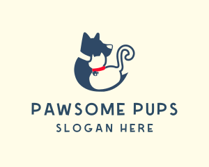 Dog Cat Veterinary logo design