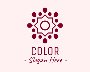 Pattern - Mauve Yoga Flower logo design