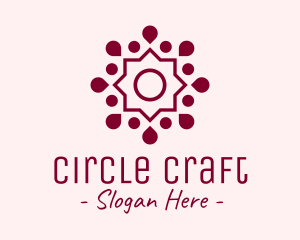 Mauve Yoga Flower logo design