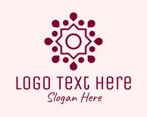 Mauve Yoga Flower Logo