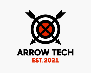 Minimalist Archer Target  logo design