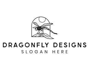Dragonfly Insect Nature logo design