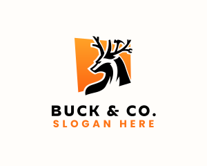 Buck - Deer Antler Carpentry logo design