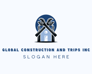 House Construction Builder logo design