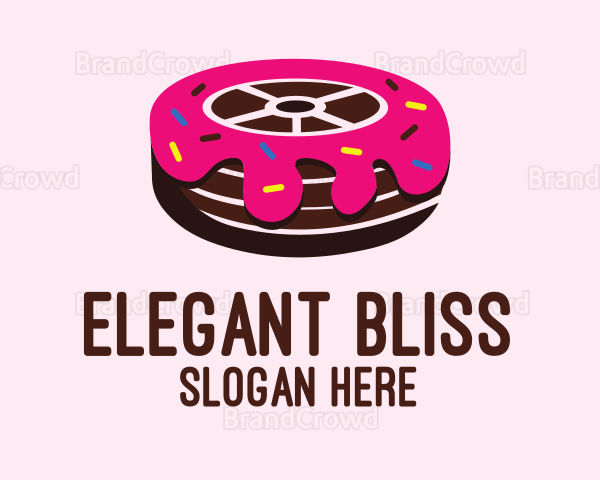 Sweet Doughnut Wheel Logo