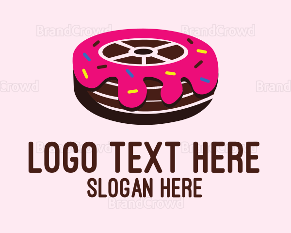 Sweet Doughnut Wheel Logo