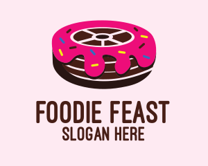 Eating - Sweet Doughnut Wheel logo design