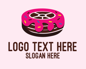 Eating - Sweet Doughnut Wheel logo design