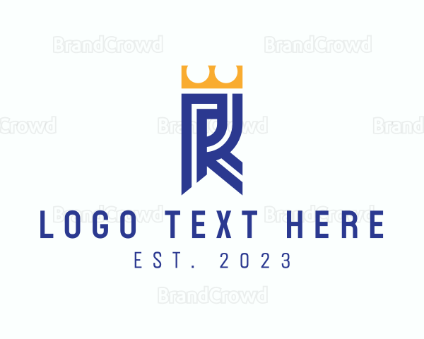 Crown Banner Luxury Letter R Logo