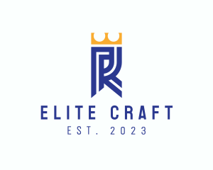 Quality - Crown Banner Luxury Letter R logo design