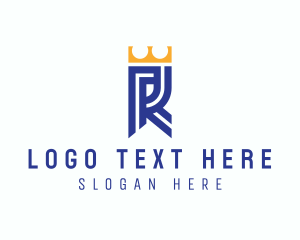 Crown Banner Luxury Letter R Logo