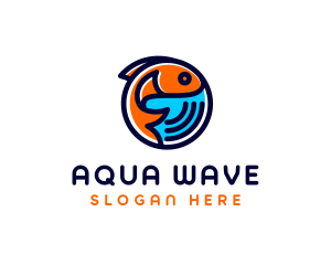 Marine Fish Aquatic  logo design