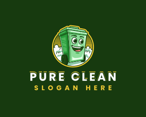 Trash Bin Cleaning logo design