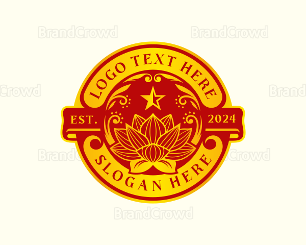 Lotus Vietnam Flower Logo