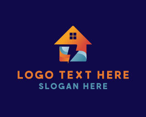 Home - Electrical Lightning House logo design