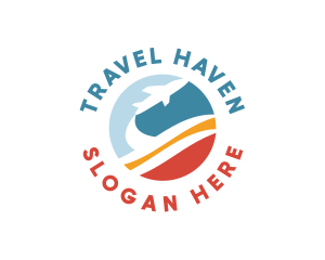 Tourism - Airplane Travel Tourism logo design