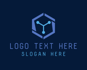 Hexagon - Circuitry Tech Letter Y logo design