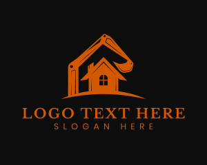 Digger - House Excavator Builder logo design