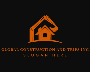 Excavate - House Excavator Builder logo design