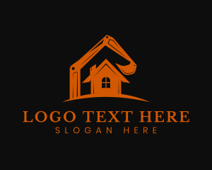 Digging - House Excavator Builder logo design