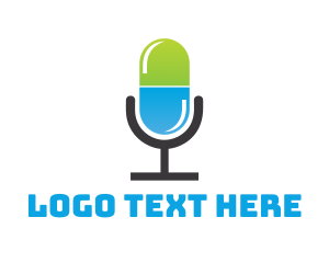 Forum - Medical Pill Microphone Podcast Radio logo design