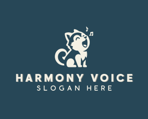 Singing - Singing Puppy Dog logo design