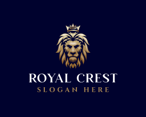 Heraldic - Luxury Lion Crown logo design