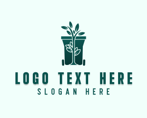 Recycling Bin - Eco Garbage Disposal logo design