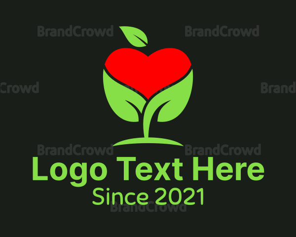 Organic Apple Heart Logo