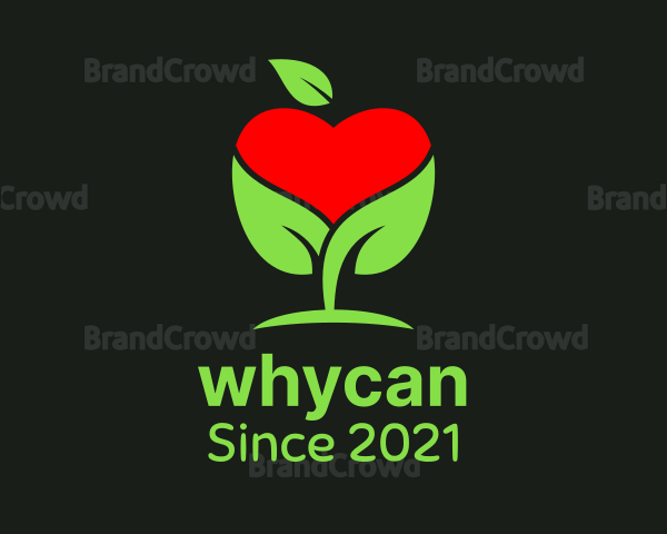 Organic Apple Heart Logo