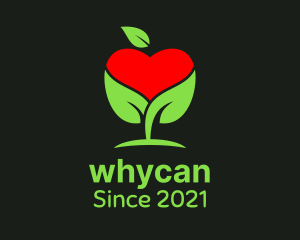 Juice Stand - Organic Apple Heart logo design